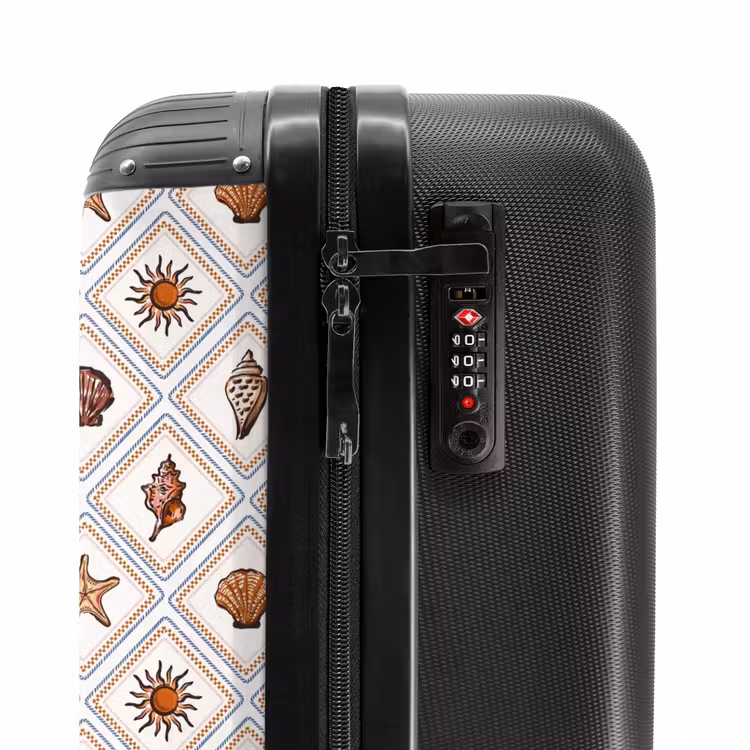 Suitcase - Orange beach print — 5