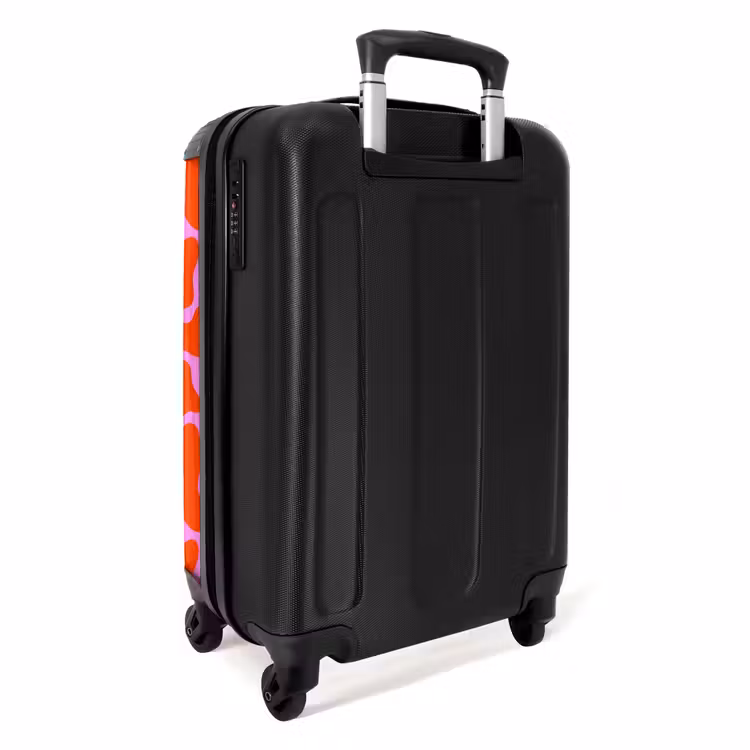 Suitcase - Organic spot pattern in red and pink — 4
