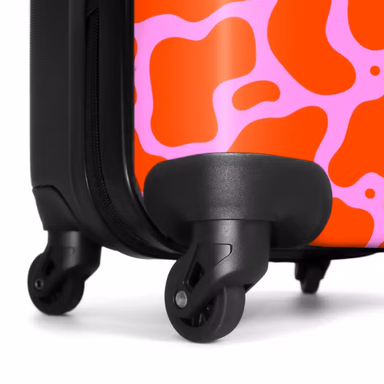 Suitcase - Organic spot pattern in red and pink — 7