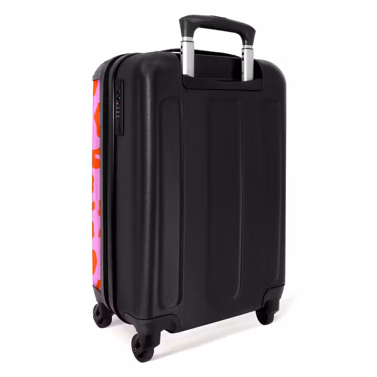 Suitcase - Panther print in red on pink background — 4
