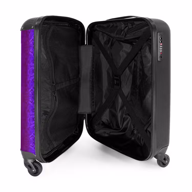 Suitcase - Purple snakeskin with symmetrical scale structure — 3
