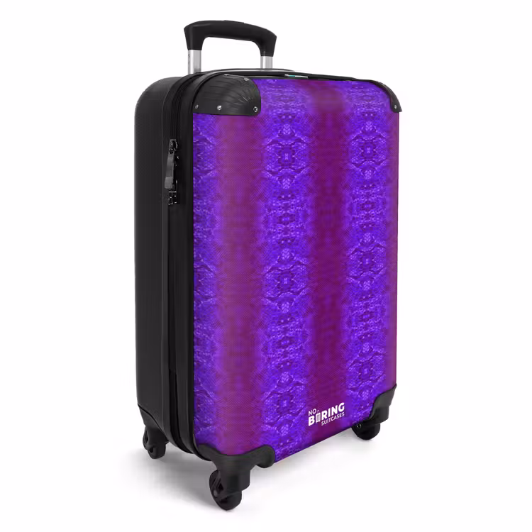 Suitcase - Purple snakeskin with symmetrical scale structure — 4