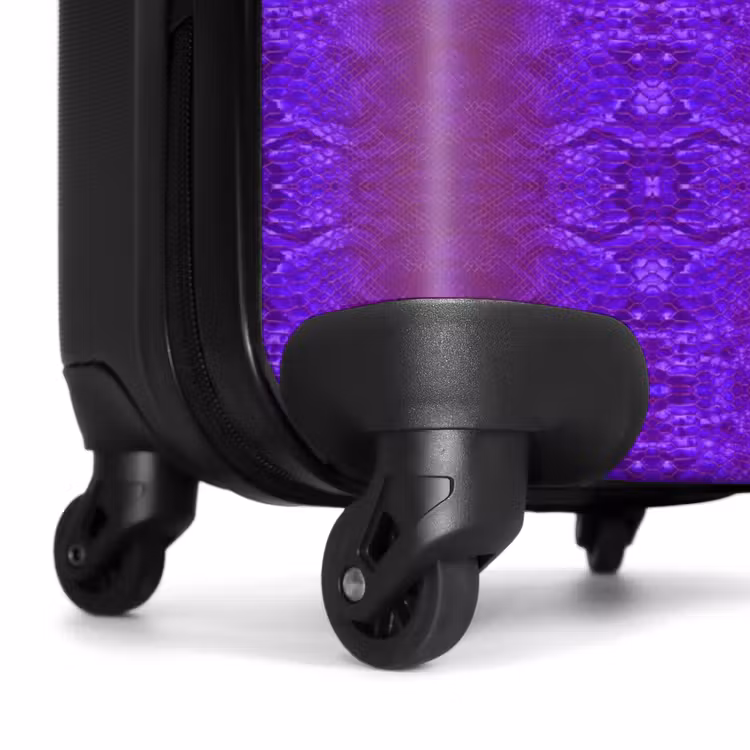 Suitcase - Purple snakeskin with symmetrical scale structure — 6