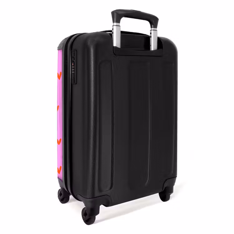 Suitcase - Repeating heart pattern on pink background — 4