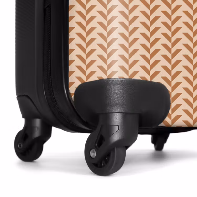 Suitcase - Symmetrical leaf pattern in warm tones — 7