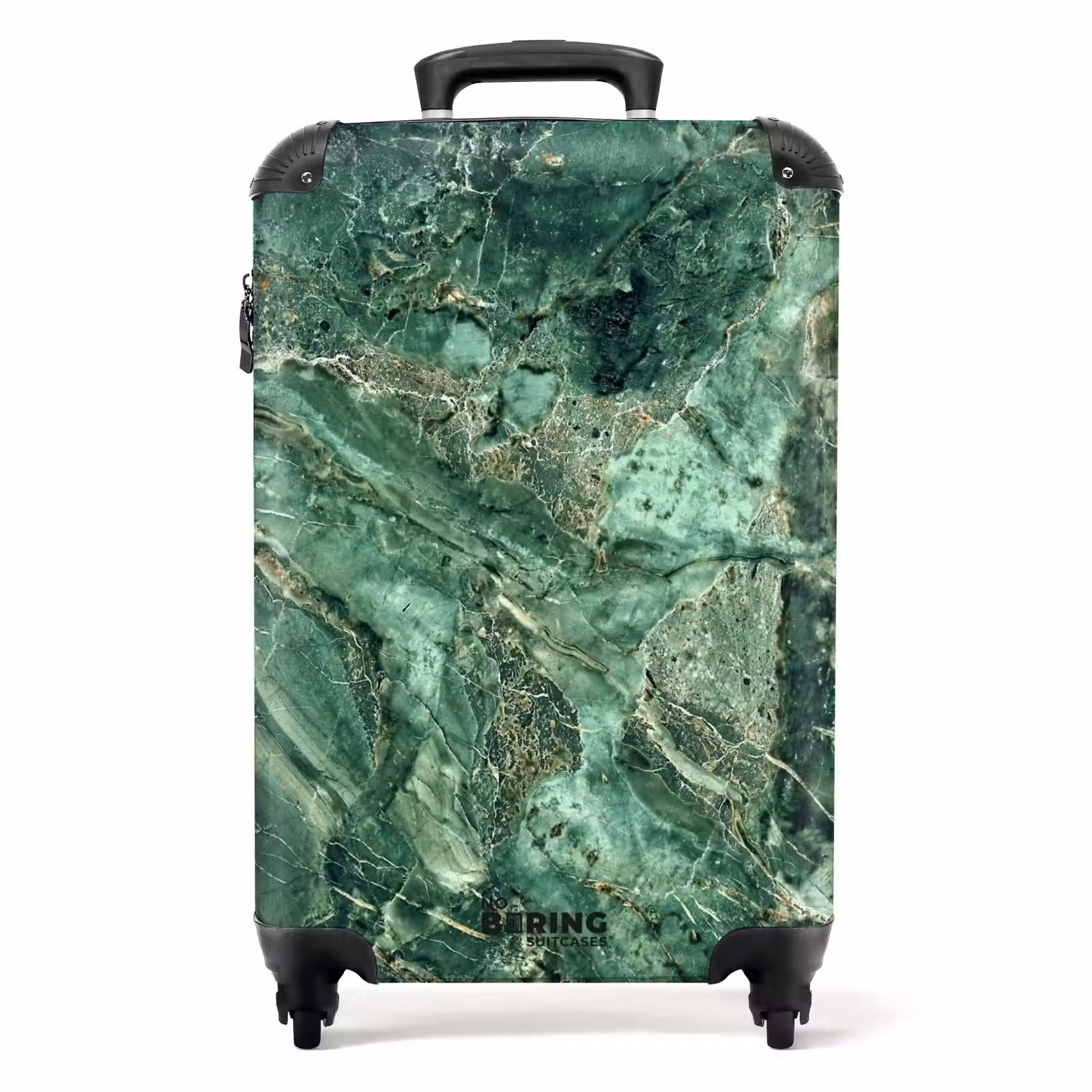 Suitcase - Marble - Deep Green Marble Landscape — 1