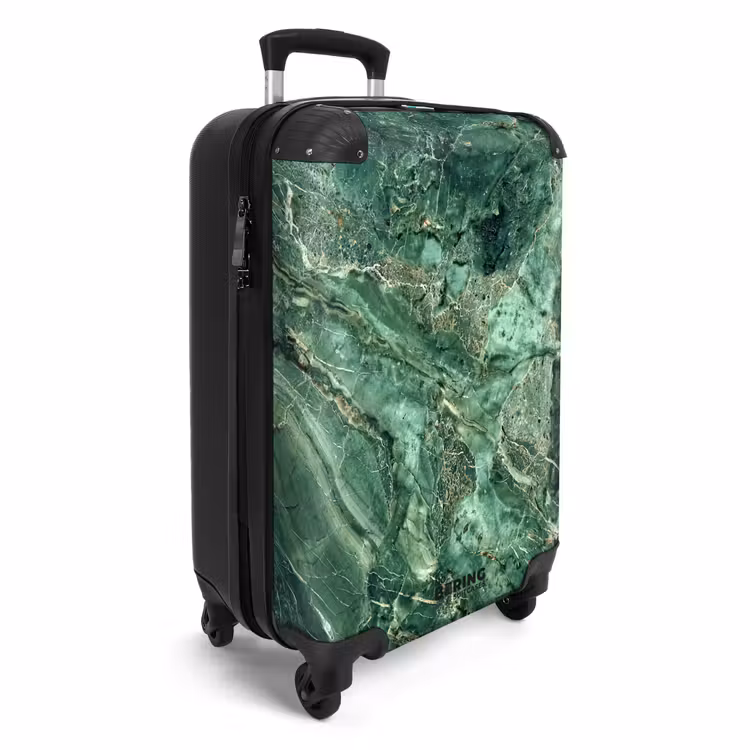 Suitcase - Marble - Deep Green Marble Landscape — 4