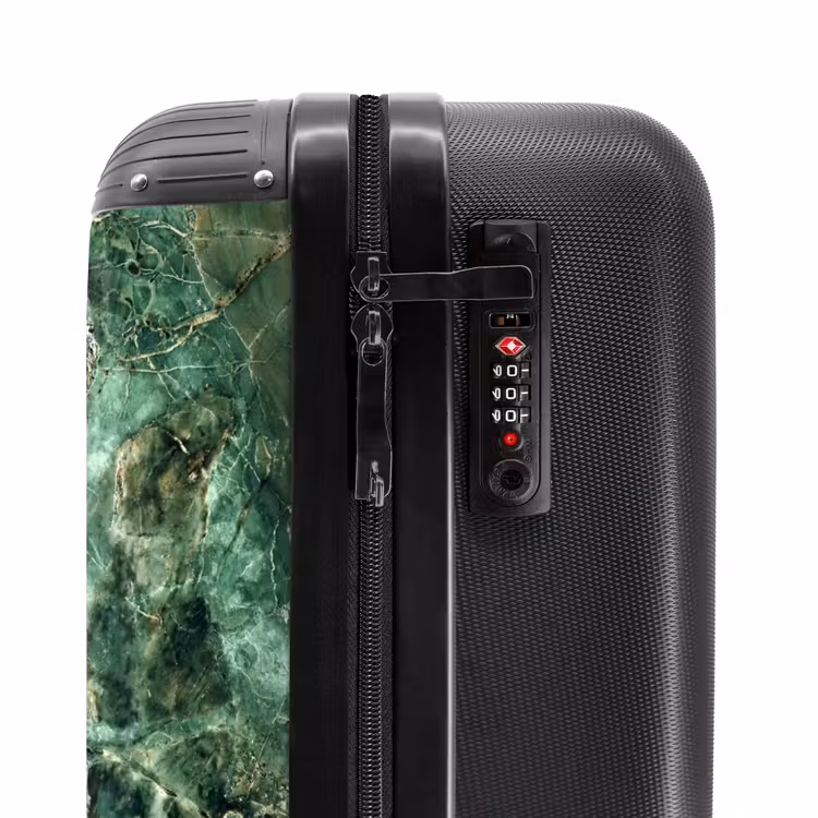 Suitcase - Marble - Deep Green Marble Landscape — 5