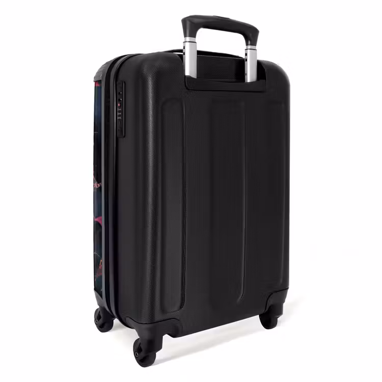 Suitcase - Marble - Fluorescent Pink in Dark Marble — 2