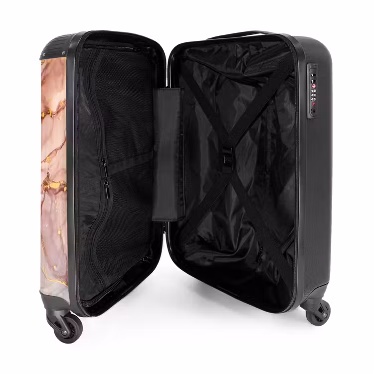 Suitcase - Marble - Golden Streams in Pastel — 3
