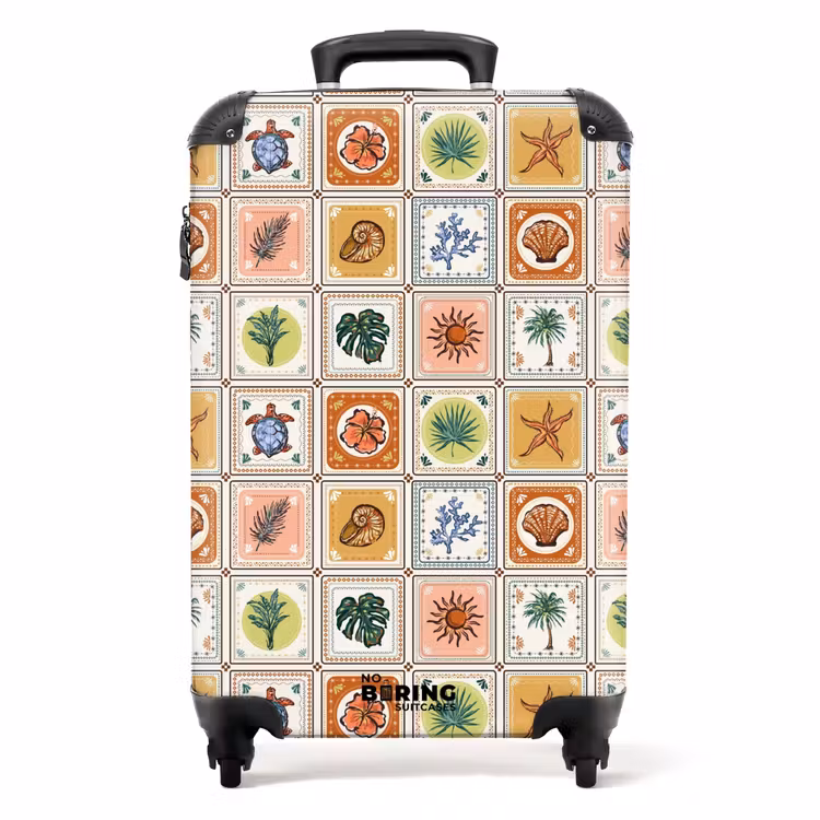 Suitcase - Summer tile print — 1