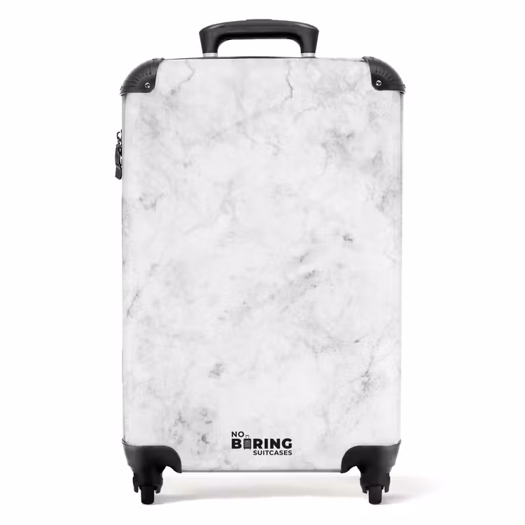 Suitcase - Marble - Classic White Marble — 1