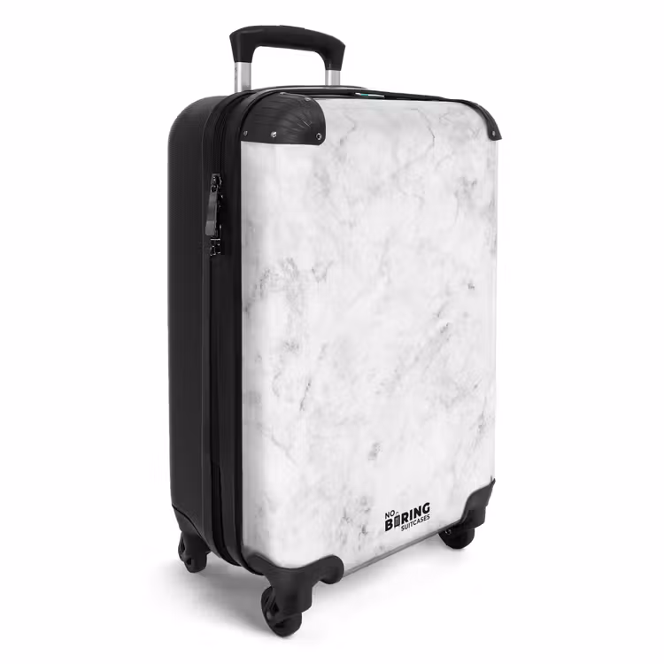 Suitcase - Marble - Classic White Marble — 4