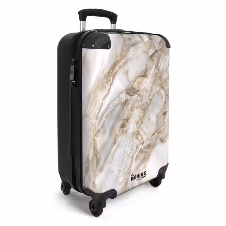 Suitcase - Marble - Crystal Marble in Shades of Sand — 4