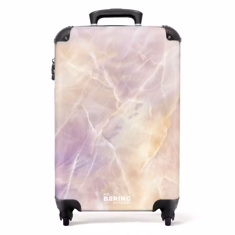 Suitcase - Marble - Ethereal Marble Swirls in Pastel — 1