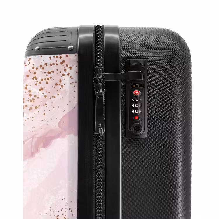 Suitcase - Marble - Shimmering Pink Marble Stripes — 5