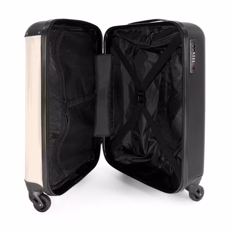 Suitcase - Palm trees - Island on cream background — 3
