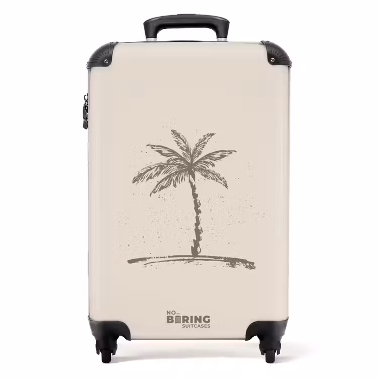 Suitcase - Palm trees - Palm tree on ivory background — 1