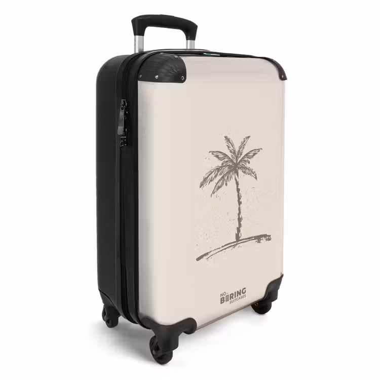 Suitcase - Palm trees - Palm tree on ivory background — 4