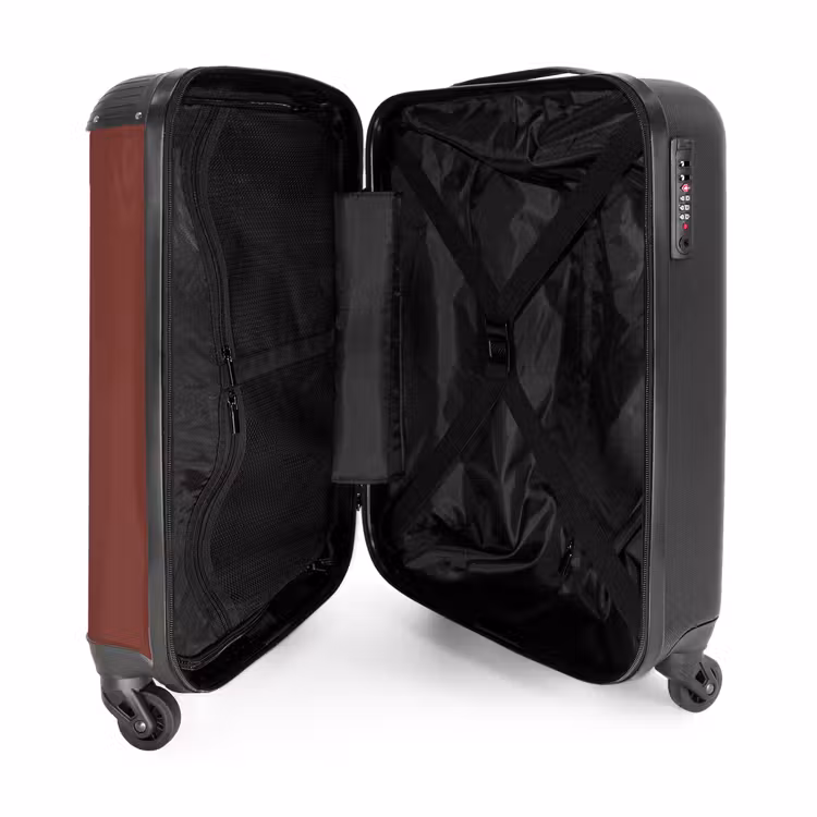 Suitcase - Palm trees - Palm tree on mahogany brown background — 3