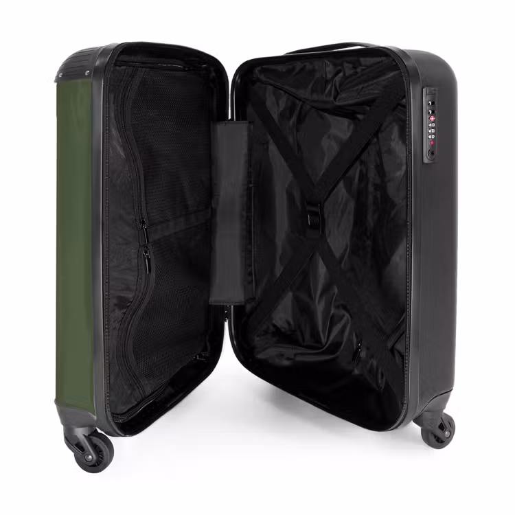 Suitcase - Palm trees - Palm trees on olive green background — 3