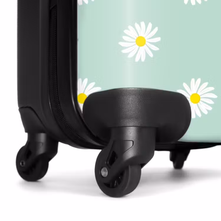 Suitcase - Pastel - Daisies on pastel green background — 6