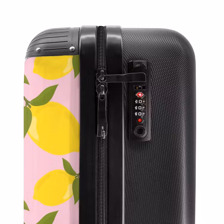 Suitcase - Pastel - Lemons on light pink background — 5
