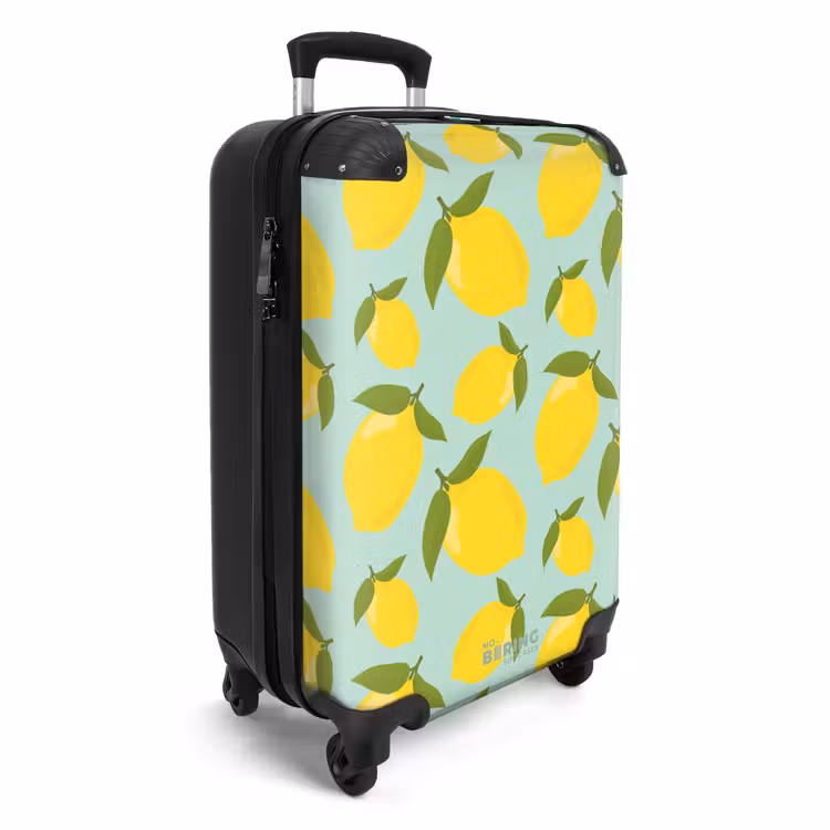 Suitcase - Pastel - Lemons on pastel green background — 4