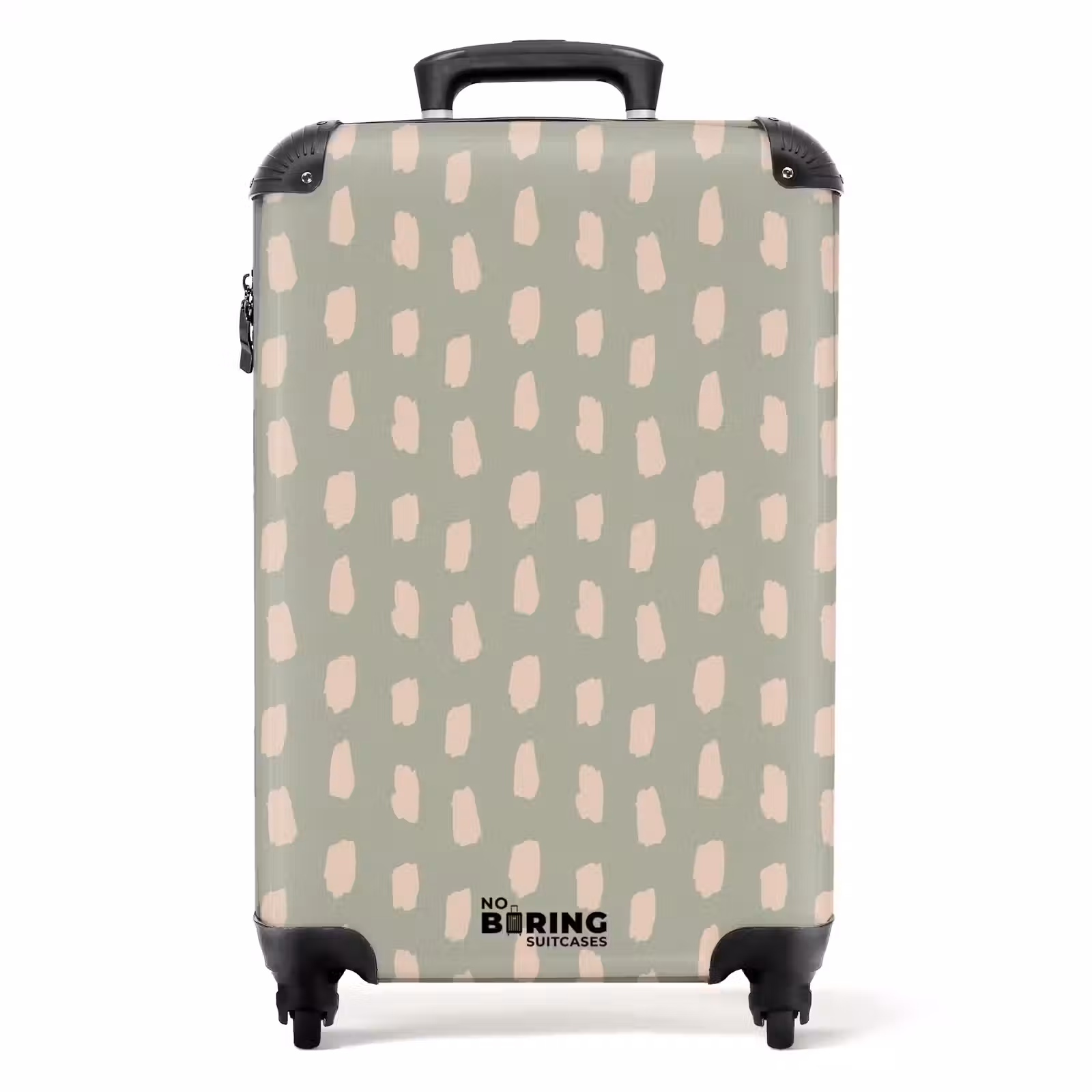 Suitcase - Patterns - Pattern of beige spots on Olive green background — 1