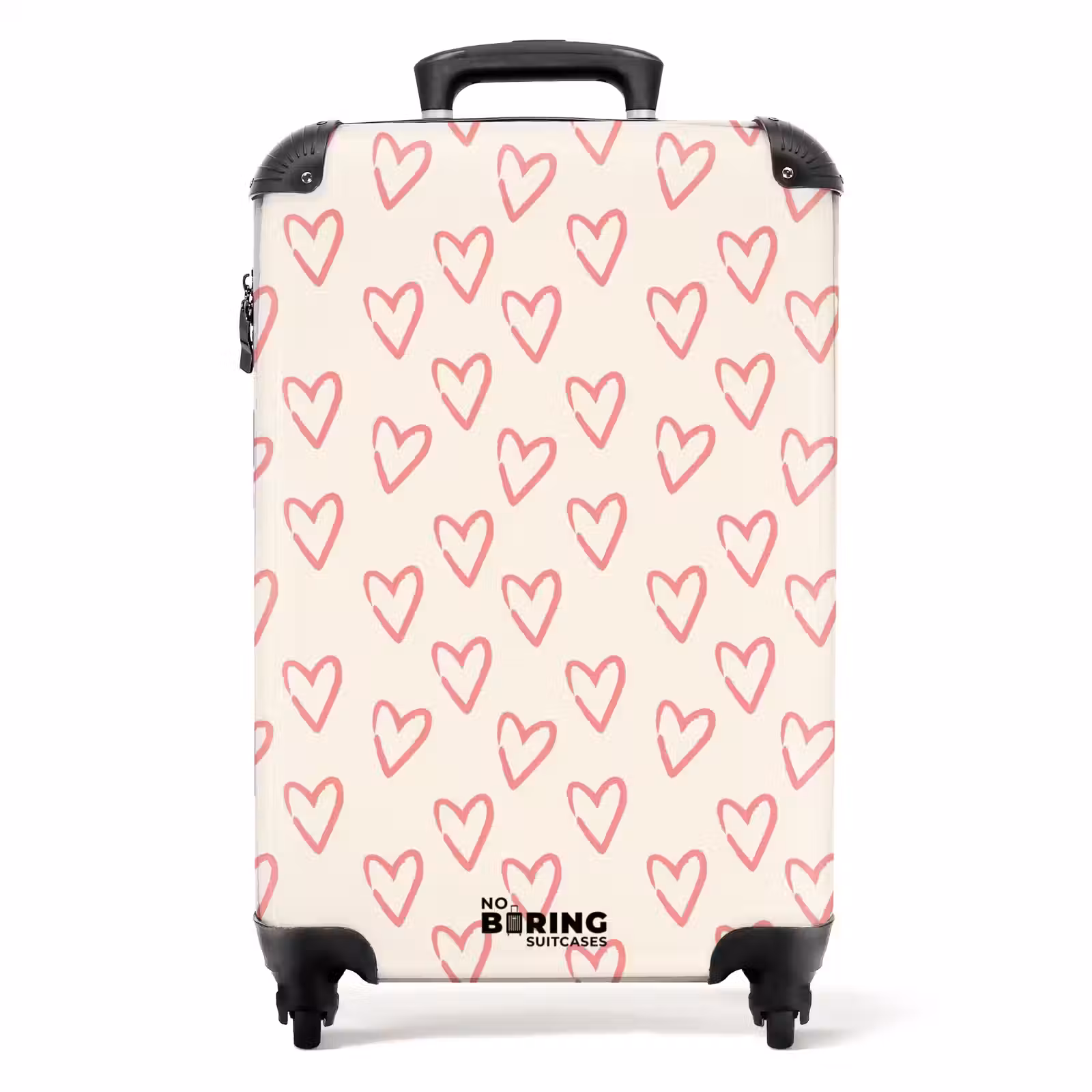 Suitcase - Patterns - Pattern of pink hearts — 1
