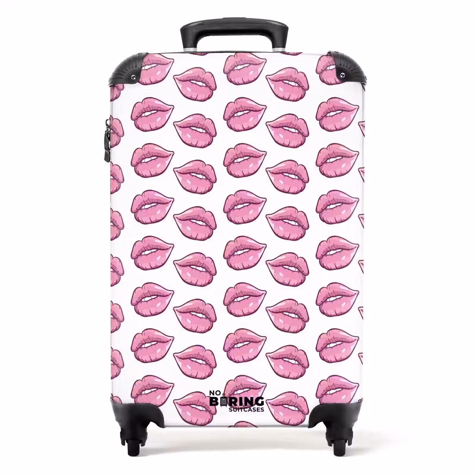 Suitcase - Patterns - Pink lip pattern on white background — 1