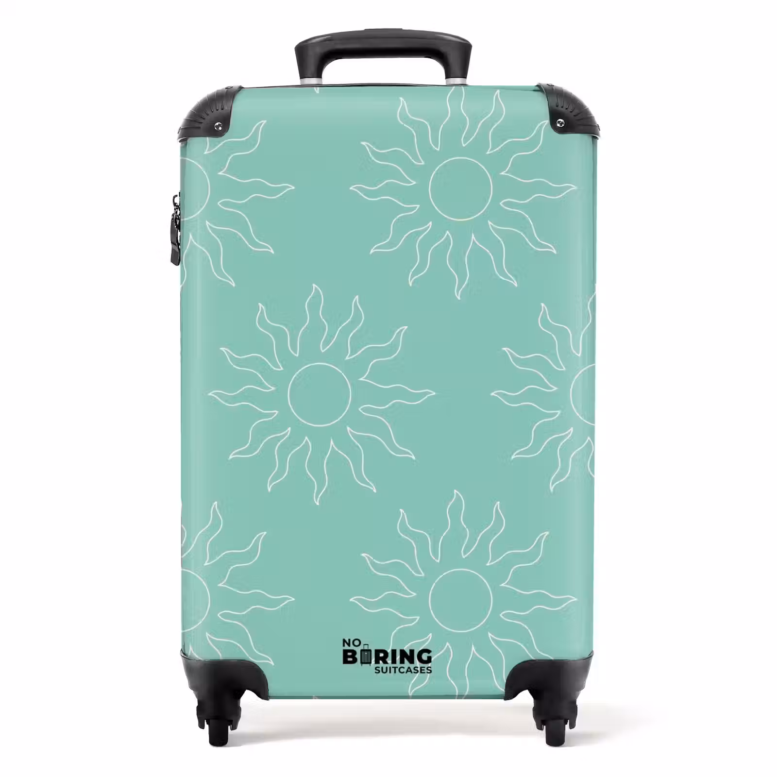 Suitcase - Patterns - Sunburst pattern on mint green background — 1