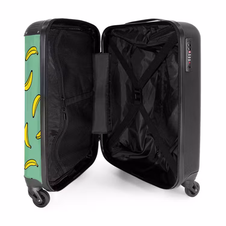 Suitcase - Patterns - Bananas on mint green — 3