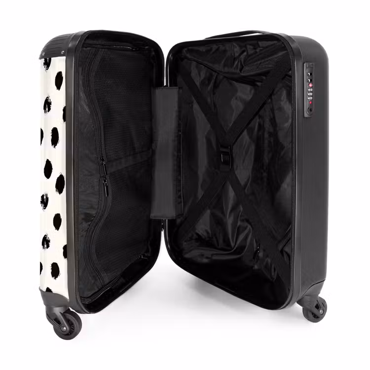 Suitcase - Patterns - Black spots on cream — 3