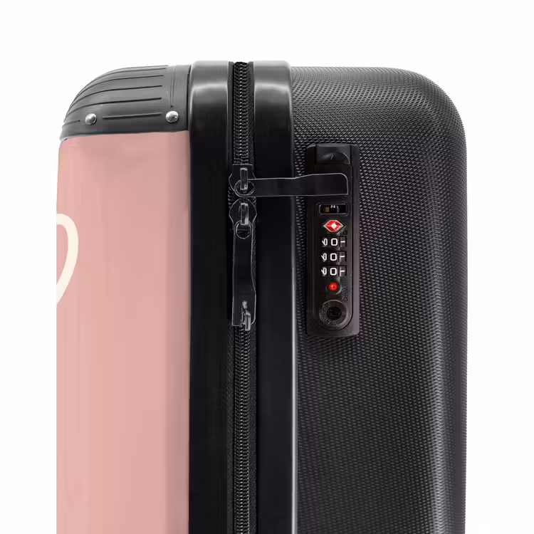 Suitcase - Patterns - Floating hearts on old pink — 5