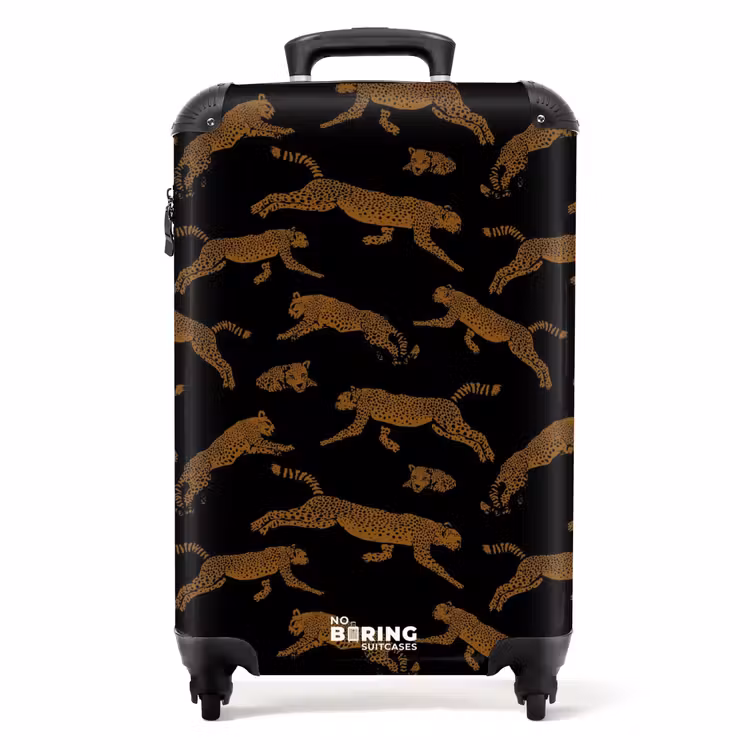 Suitcase - Patterns - Leopard pattern on black — 1