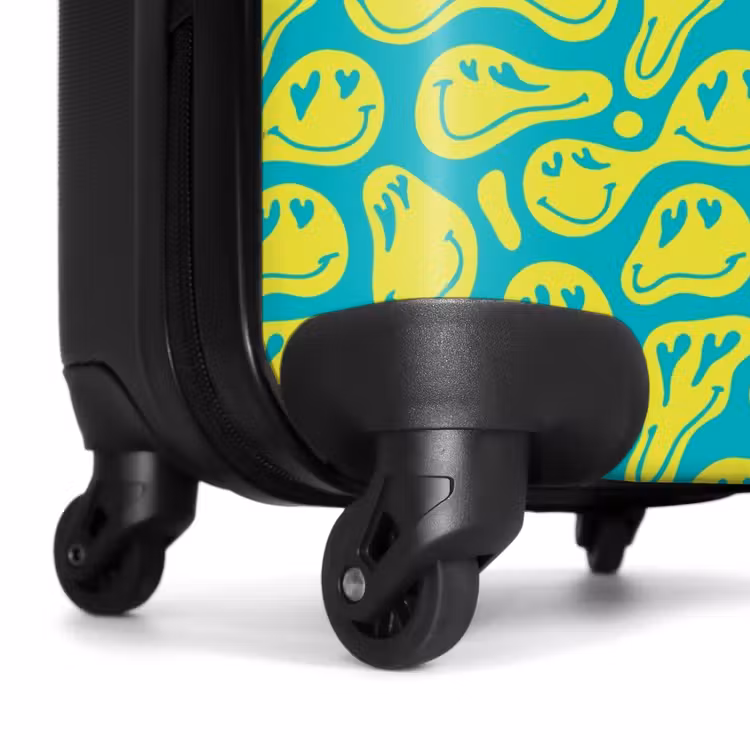 Suitcase - Patterns - Pattern of distorted emojis on blue background — 6