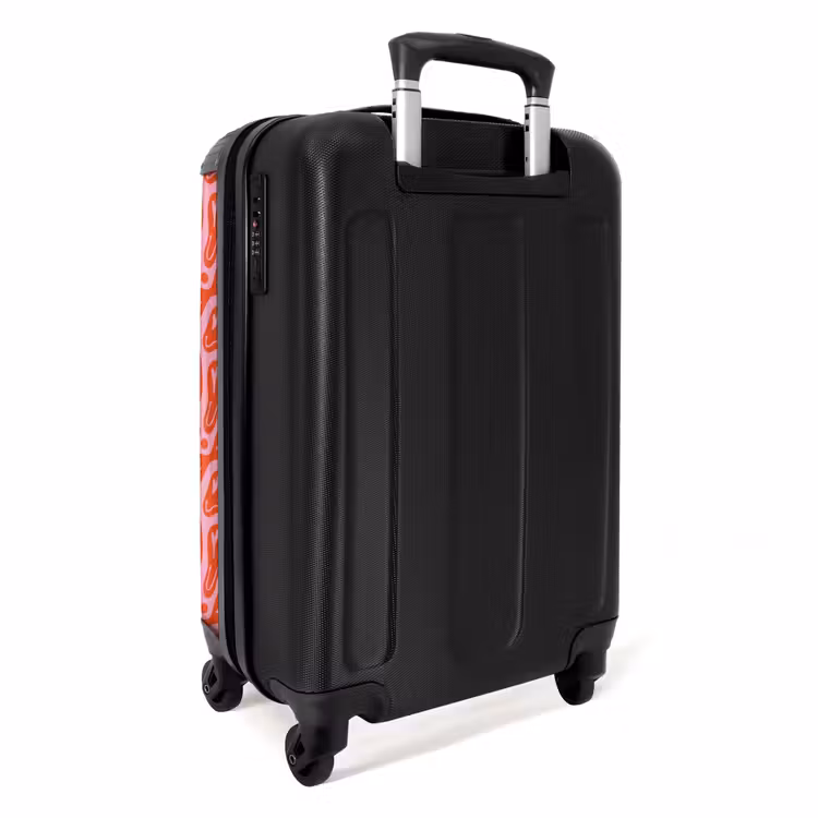 Suitcase - Patterns - Pattern of distorted emojis on pink background — 2