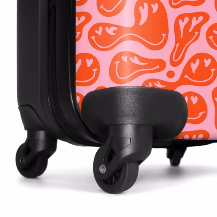 Suitcase - Patterns - Pattern of distorted emojis on pink background — 6