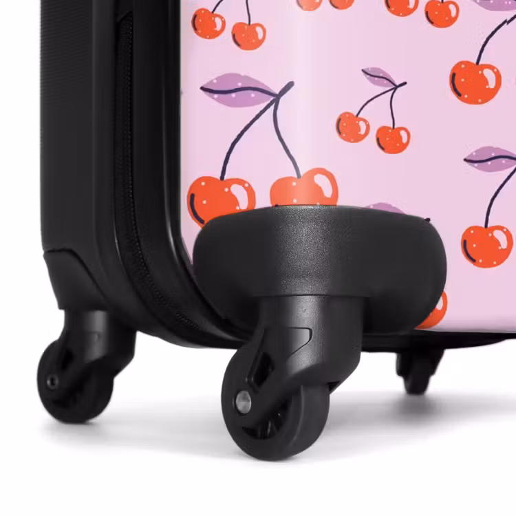 Suitcase - Patterns - Red cherry pattern on light pink background — 6