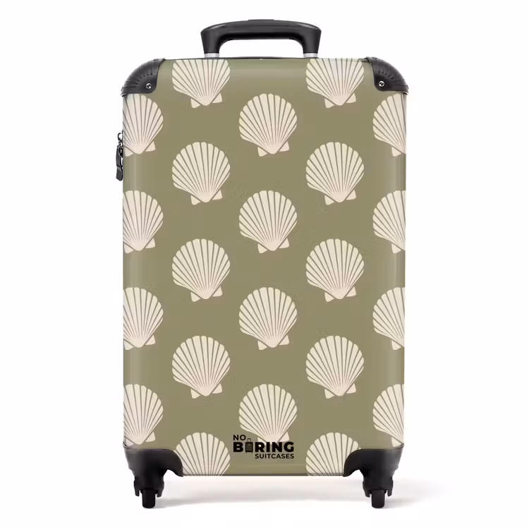 Suitcase - Patterns - Shell pattern in gray-green — 1