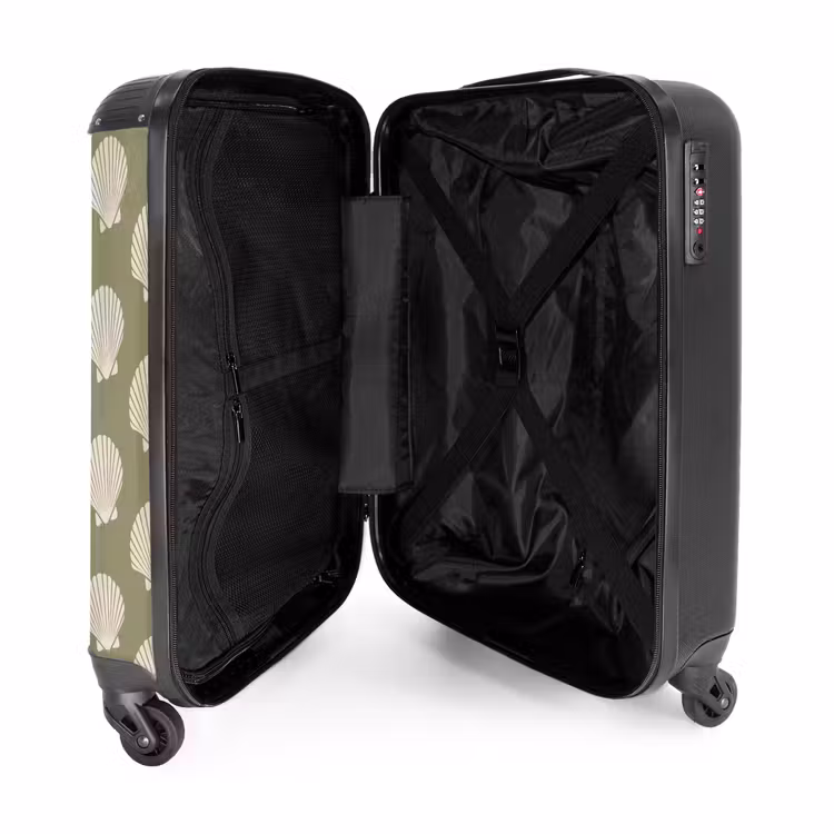 Suitcase - Patterns - Shell pattern in gray-green — 3