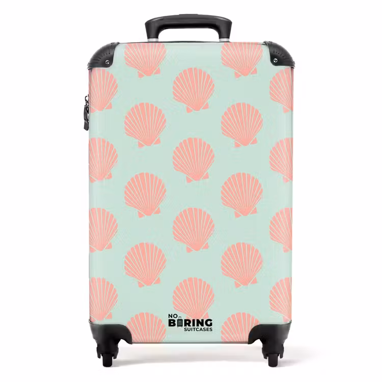 Suitcase - Patterns - Shell pattern in pastel green — 1