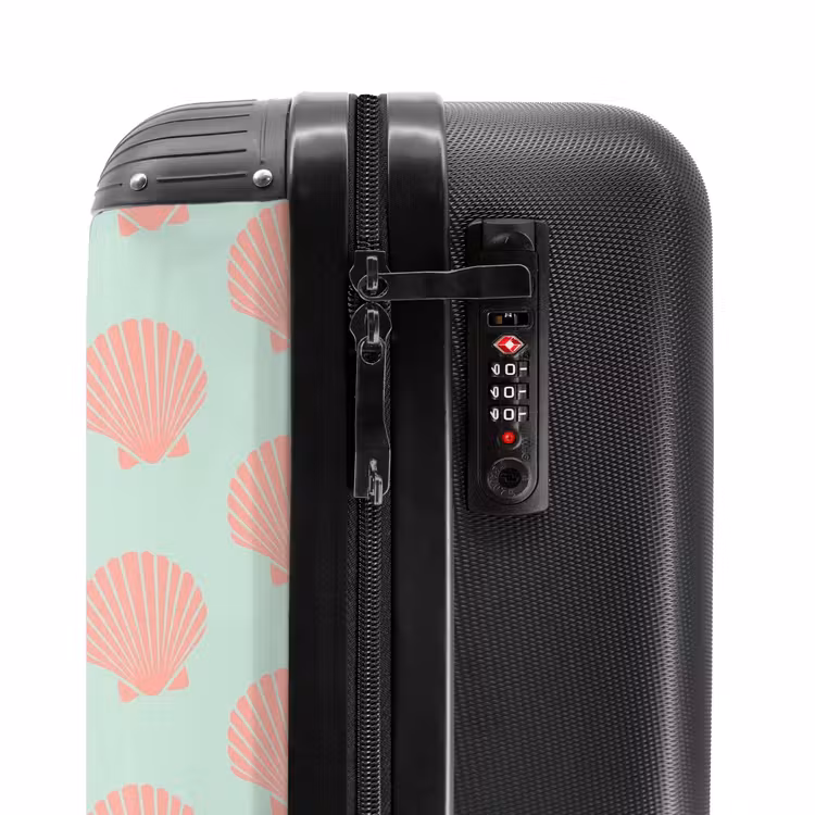 Suitcase - Patterns - Shell pattern in pastel green — 5