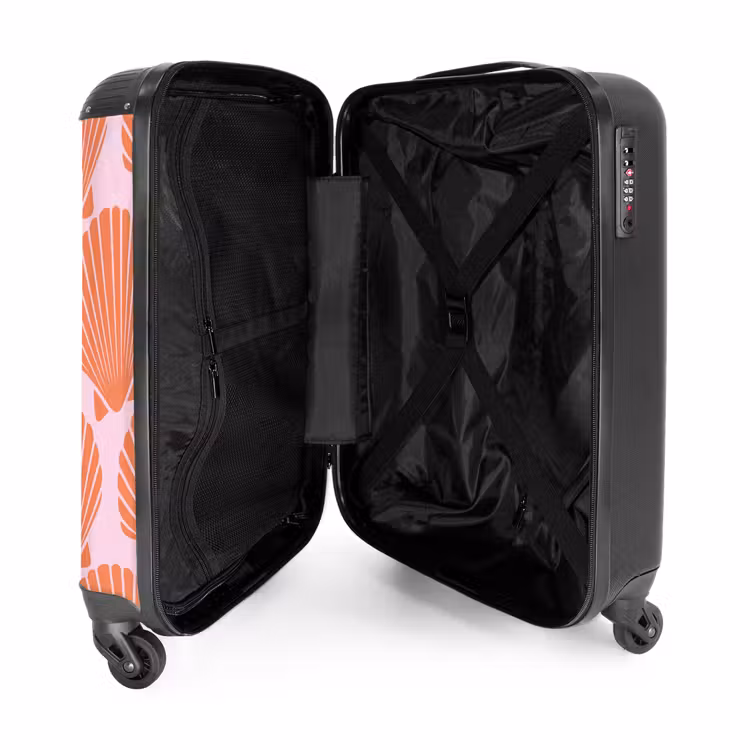 Suitcase - Patterns - Shell pattern in pastel pink — 3