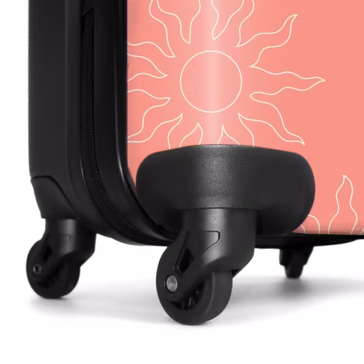 Suitcase - Patterns - Sunburst pattern on coral pink background — 6