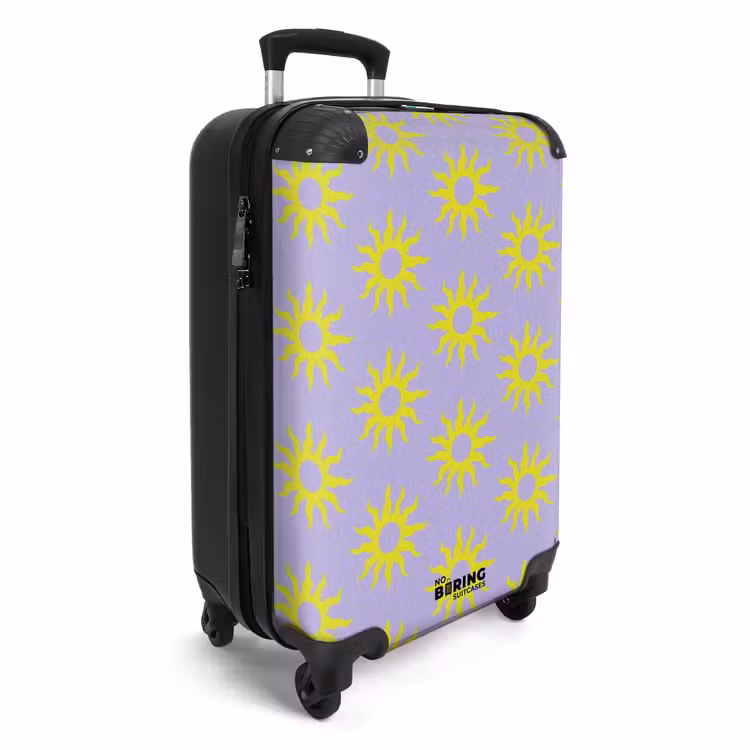 Suitcase - Patterns - Sunburst pattern on Lavender purple background — 4