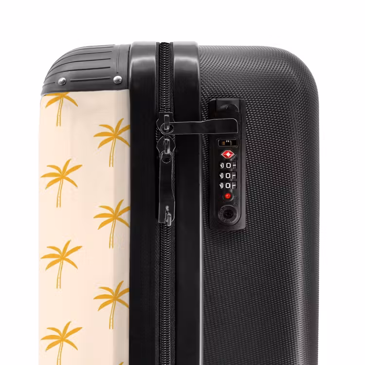 Suitcase - Patterns - Yellow palm trees in minimalist pattern — 5
