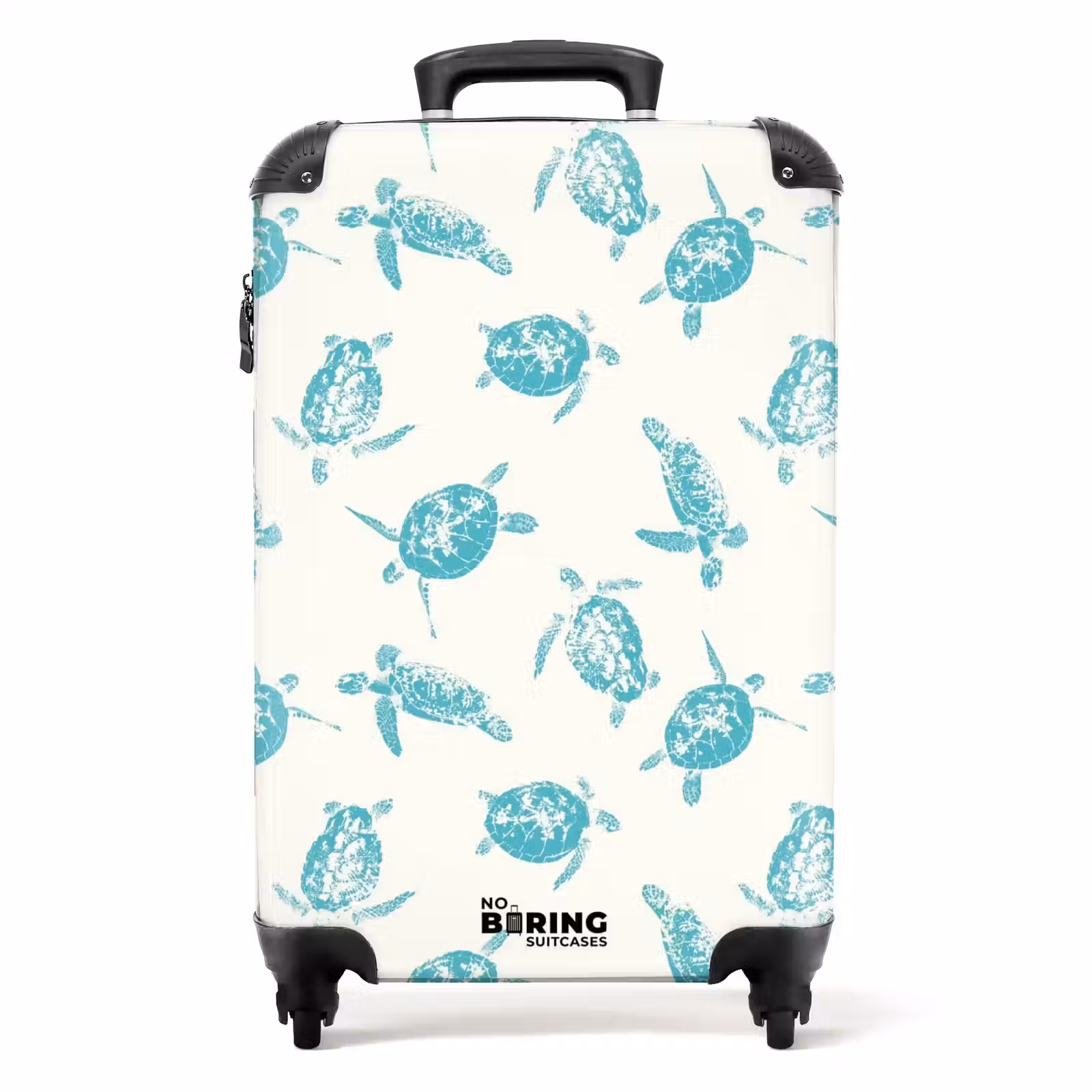 Suitcase - Patterns - Blue turtles on cream background — 1