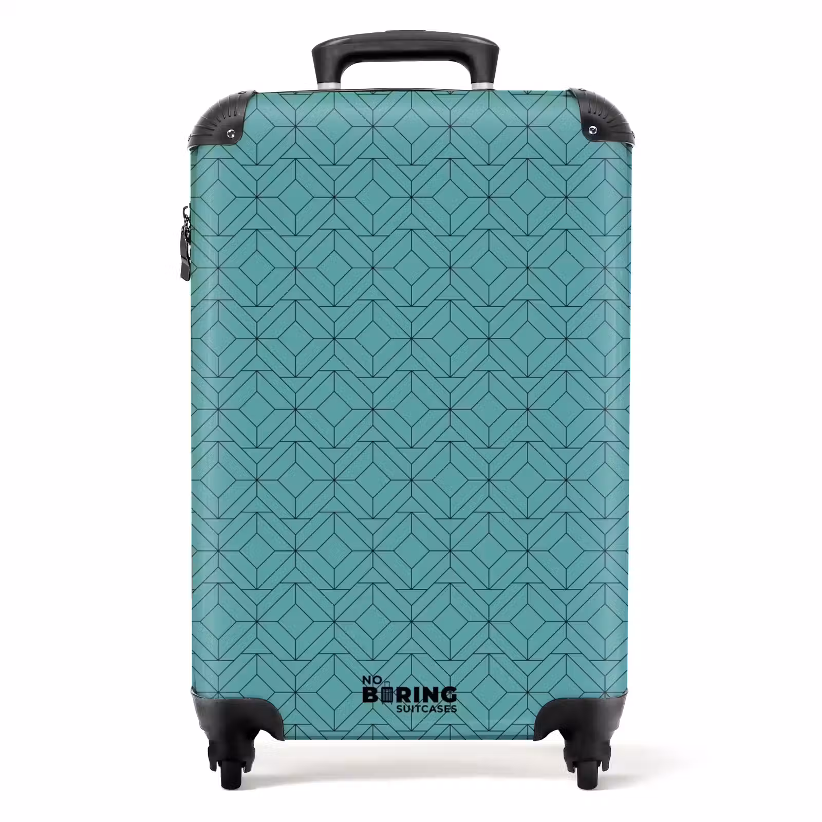 Suitcase - Patterns - Geometric pattern on blue — 1